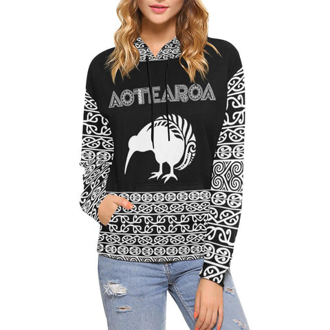 Image of Aotearoa Kiwi Fern Hoodie for women front | new zealand hoodie