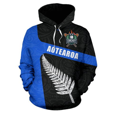 Image of Aotearoa Cricket Silver Fern Hoodie front | New Zealand Cricket Hoodie