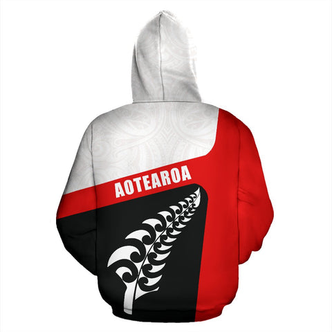 Image of Aotearoa Kiwi Fern Zip Up Hoodie back | New Zealand Hoodie