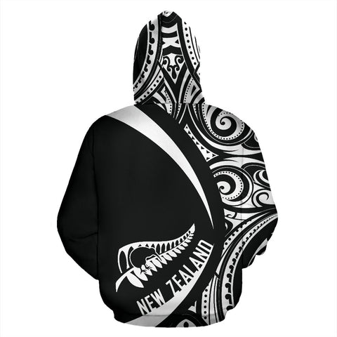 Image of New Zealand Maori Pattern Hoodie - Circle Style back