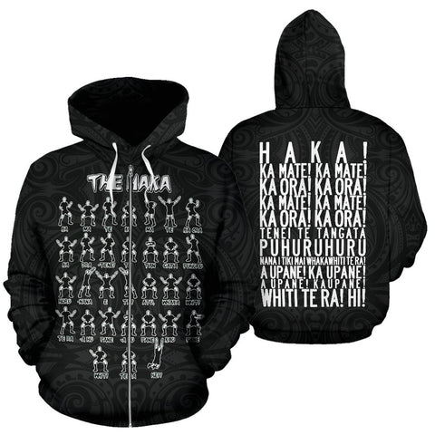 Image of Rugby Haka Dance Zip Up Hoodie