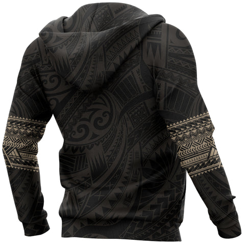 Image of Aotearoa Maori Tattoo All Over Hoodie Gold