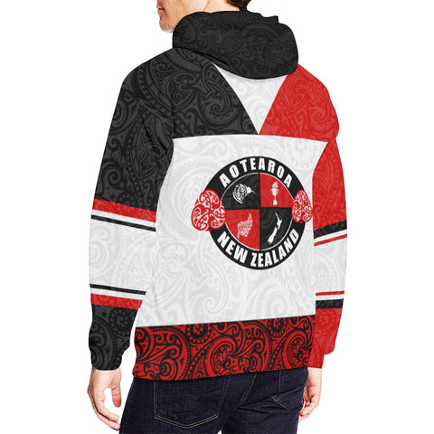 Image of New Zealand Rugby Hoodie | Aotearoa Champion All Over Print Design