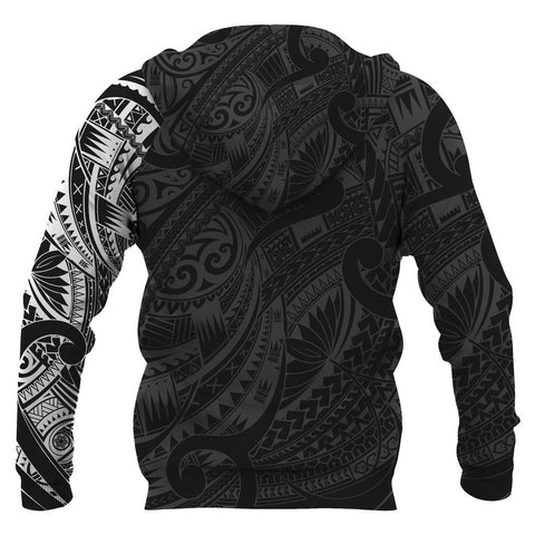 Image of Maori Hoodie | Tattoo All Over Print White Design