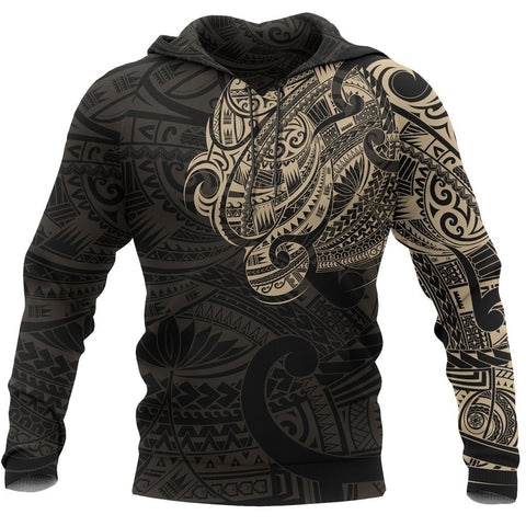 Image of Maori Hoodie | Tattoo All Over Print Golden Design