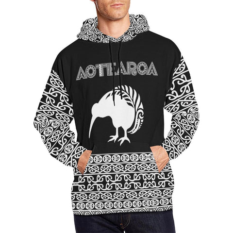 Image of Aotearoa Kiwi Fern Hoodie for men front | new zealand hoodie