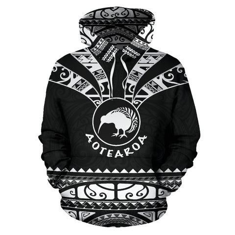 Image of Kiwi Hoodie |Maori Silver Fern White