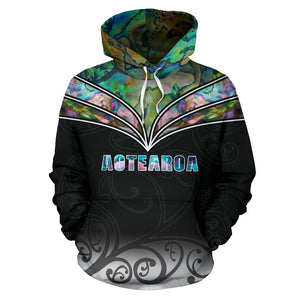 Aotearoa Paua Shell Hoodie front
