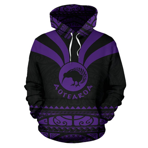 Image of Kiwi Hoodie |Maori Silver Fern Violet