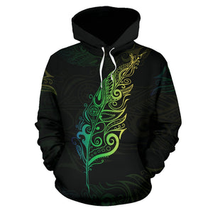 Light Silver Fern New Zealand  Hoodie by The Oceania Store for Men and Women