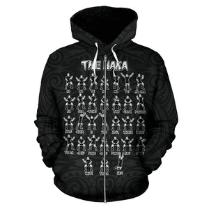 New Zealand Rugby Haka Dance Zip Up Hoodie