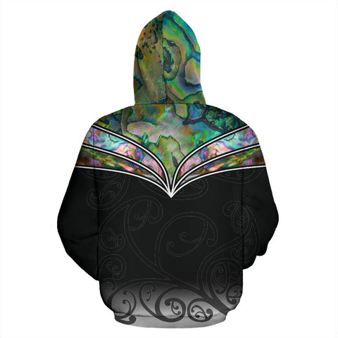 Image of New Zealand Hoodie | Paua Shell with Maori Face Style