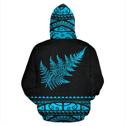 Image of Kiwi Hoodie |Maori Silver Fern Blue