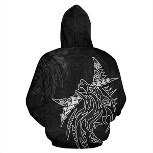 New Zealand Hoodie | Maori Tattoo Wolf Design