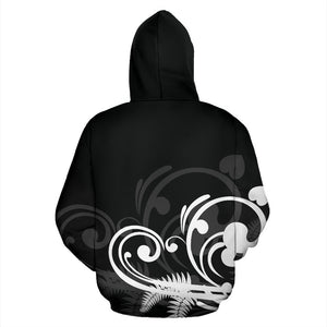 Silver Fern New Zealand Black Hoodie