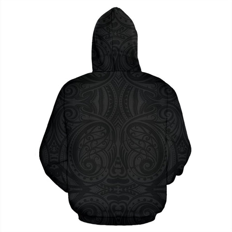 Image of Rugby Three Fern Zip Up Hoodie back | Rugby New Zealand Hoodie