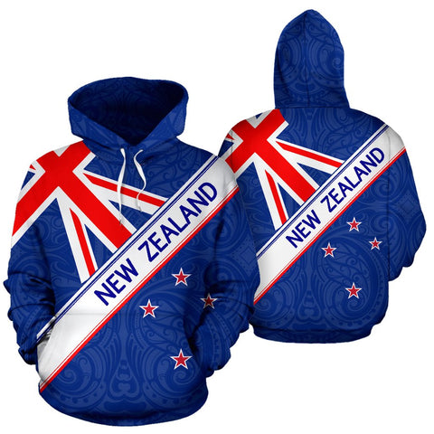 Image of New Zealand Hoodie with National Flag Redesign Design