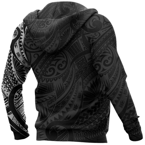 Image of Maori Hoodie | Tattoo All Over Print White Design
