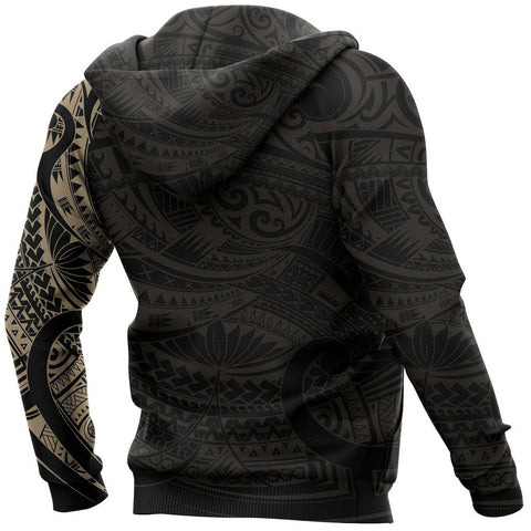 Image of Maori Hoodie | Tattoo All Over Print Golden Design
